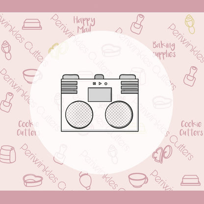 Boombox Cookie Cutter - Periwinkles Cutters