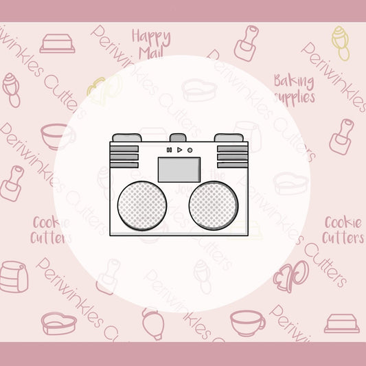 Boombox Cookie Cutter - Periwinkles Cutters