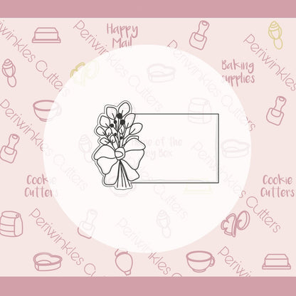 Botanical Place Card Cookie Cutter - Periwinkles Cutters