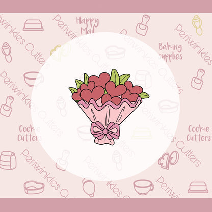 Bouquet of Hearts Cookie Cutter - Periwinkles Cutters