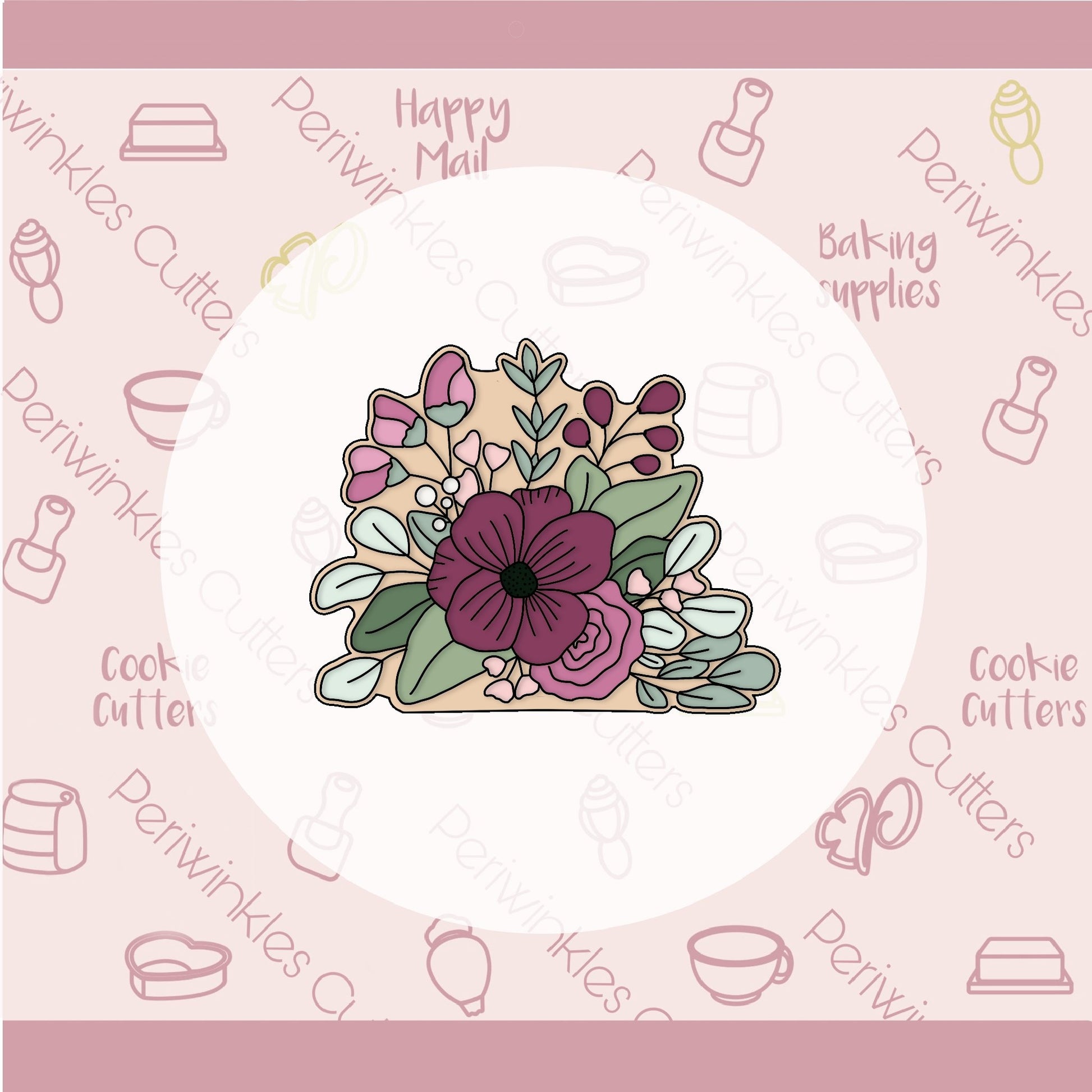 Bouquet Topper for Set of 2 Cookie Cutter - Periwinkles Cutters