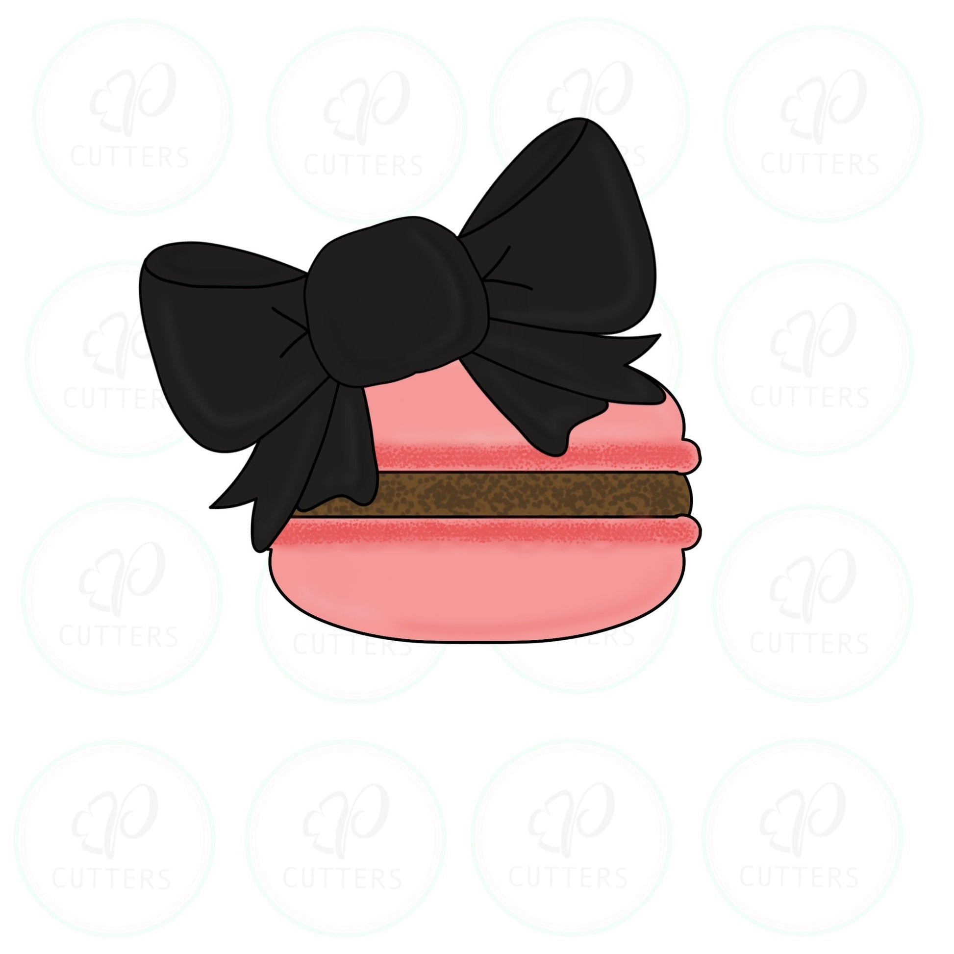 Bow Macaron Cookie Cutter - Periwinkles Cutters