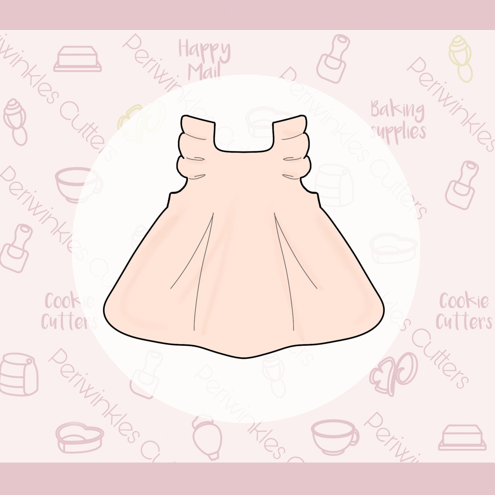 Bubble Dress Cookie Cutter - Periwinkles Cutters