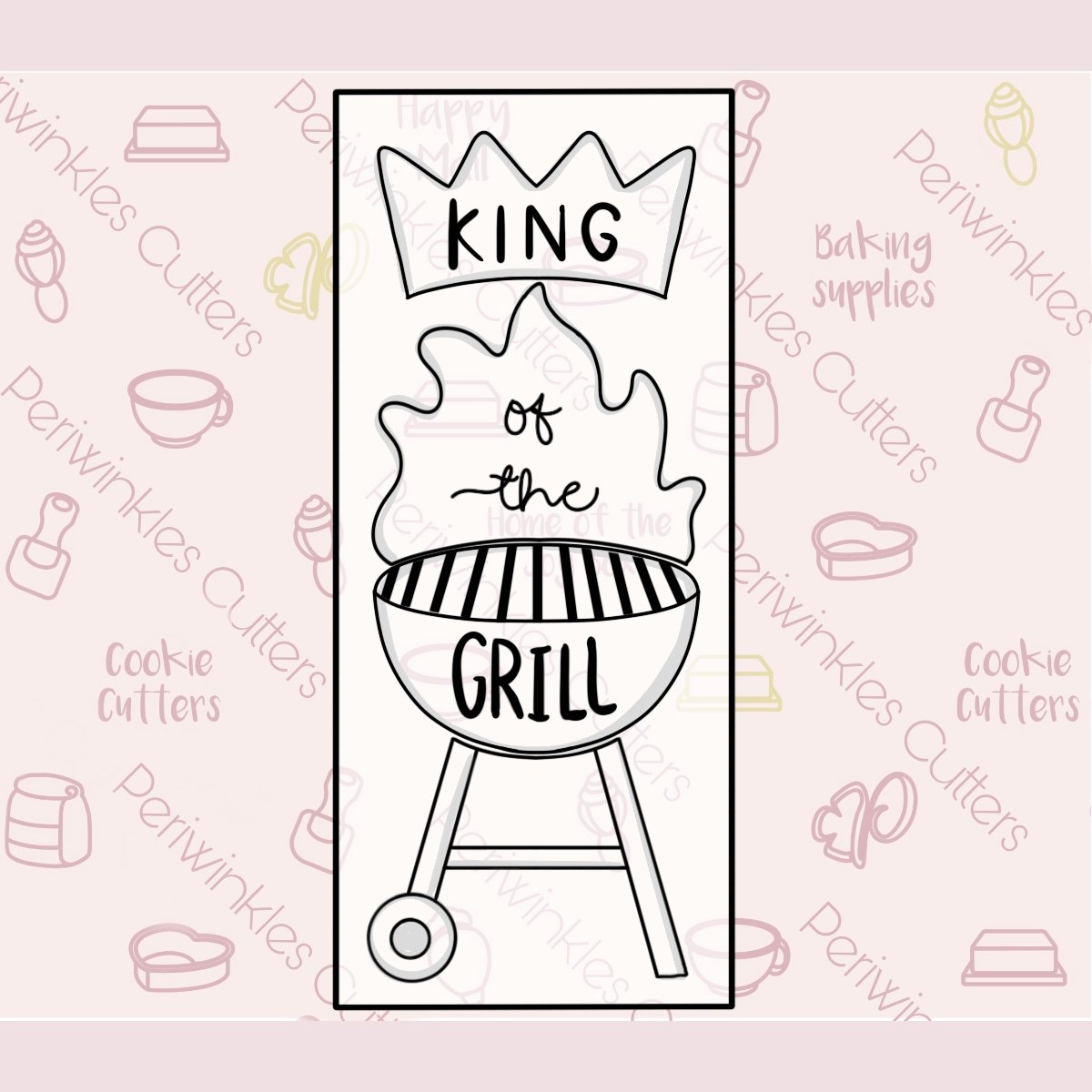 Build a BBQ Grill 4 Pieces Set Cookie Cutter - Periwinkles Cutters