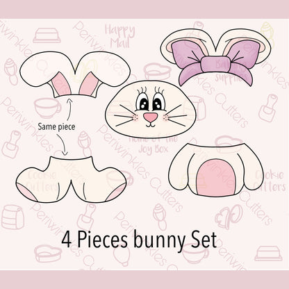 Build a Bunny Set of 4 Cookie Cutters - Periwinkles Cutters