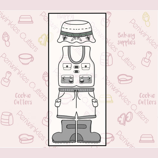 Build a Fishing Dad 4 Pieces Set Cookie Cutter - Periwinkles Cutters