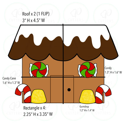 Build a Gingerbread House Cookie Cutter - Periwinkles Cutters