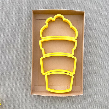 Build a Latte Coffee Cup Set of 4 Cookie Cutter - Periwinkles Cutters