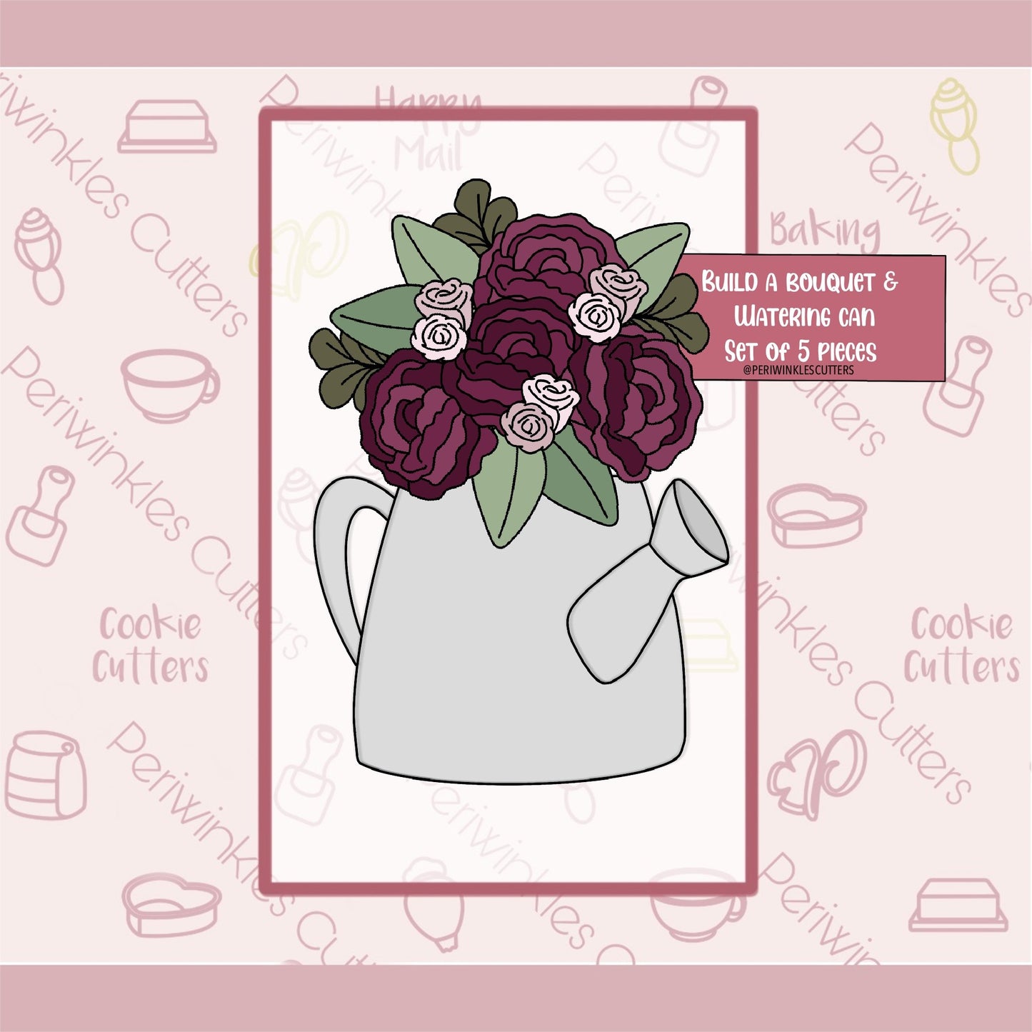 Build Bouquet Set of 5 Cookie Cutter - Periwinkles Cutters