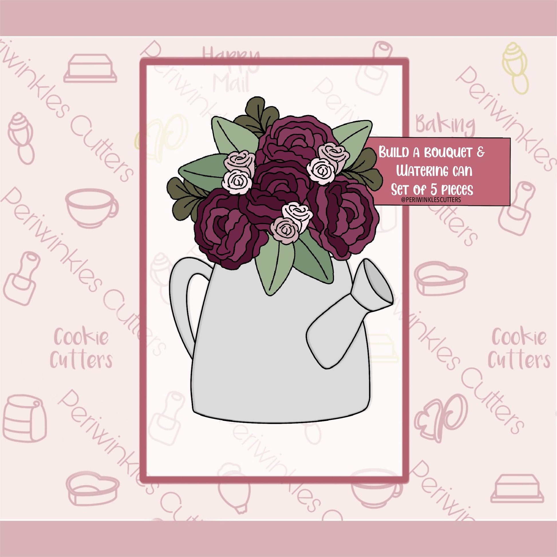 Build Bouquet Set of 5 Cookie Cutter - Periwinkles Cutters