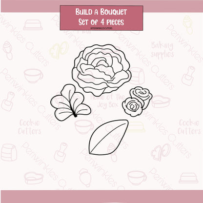 Build Bouquet Set of 5 Cookie Cutter - Periwinkles Cutters