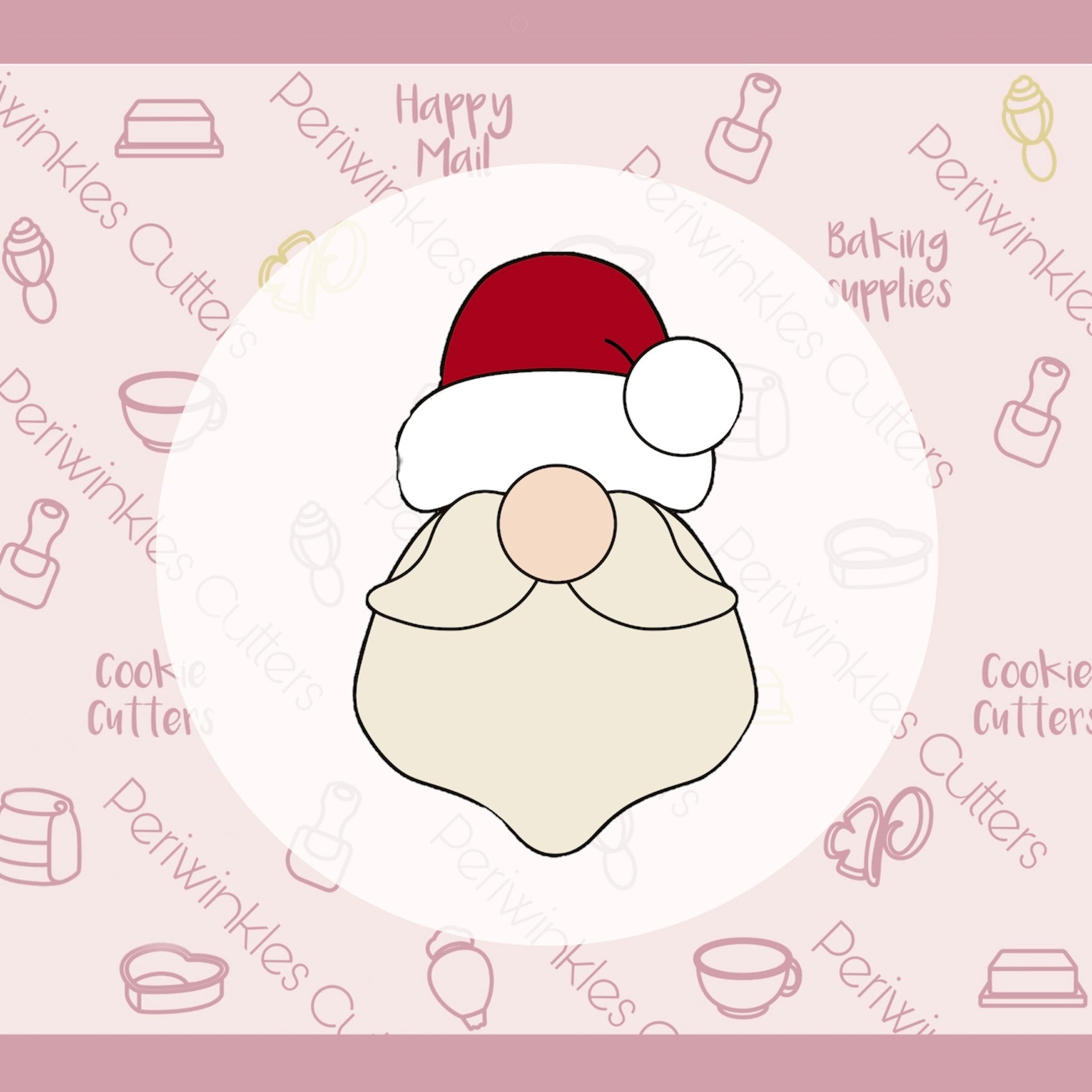 Build Santa Face Cookie Cutter Platter - Periwinkles Cutters
