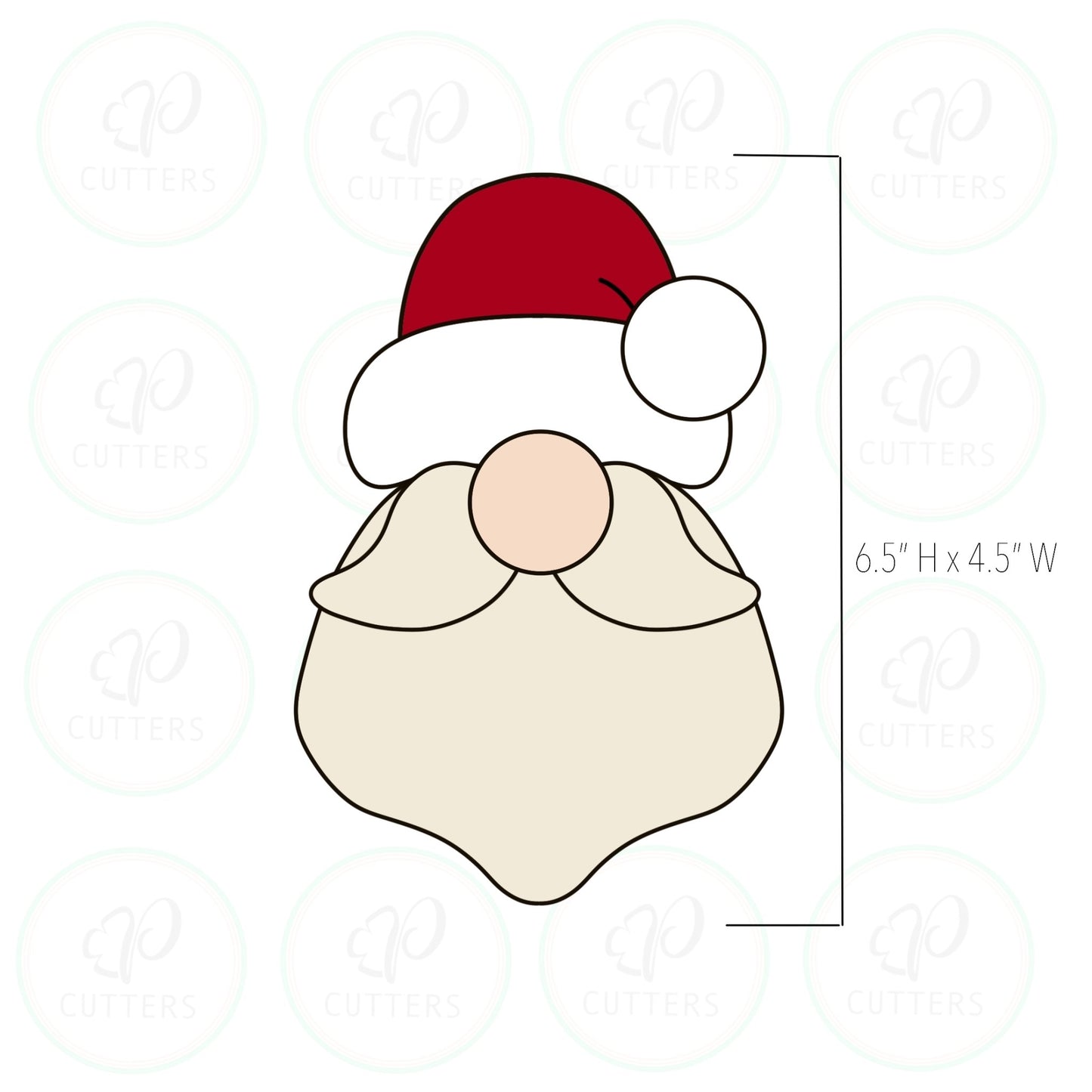 Build Santa Face Cookie Cutter Platter - Periwinkles Cutters
