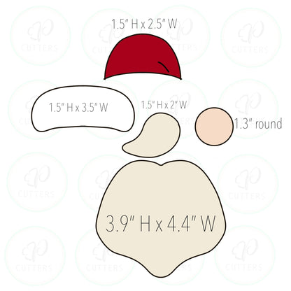 Build Santa Face Cookie Cutter Platter - Periwinkles Cutters