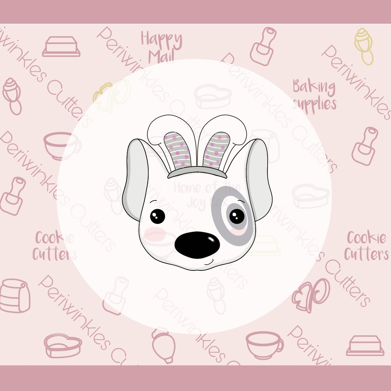 Bunny Bullseye Dog Cookie Cutter - Periwinkles Cutters