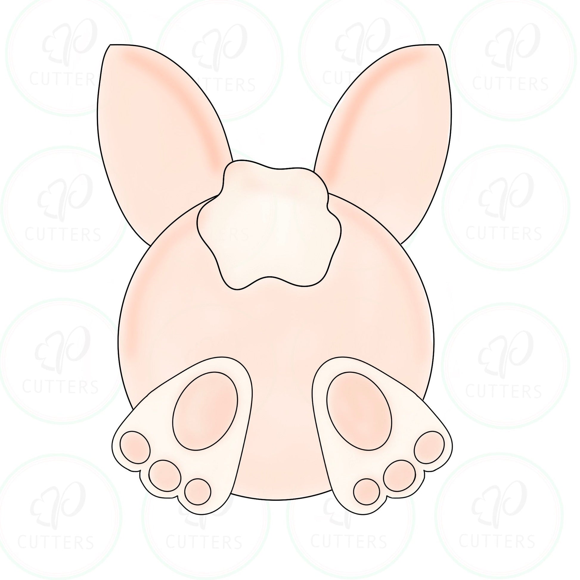 Bunny Butt Cookie Cutter - Periwinkles Cutters