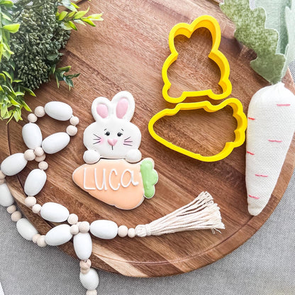 Bunny Carrot Set of 2 Cookie Cutter - Periwinkles Cutters