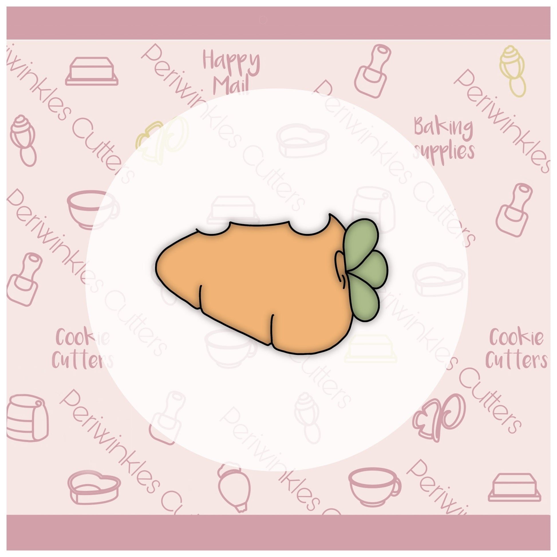 Bunny Carrot Set of 2 Cookie Cutter - Periwinkles Cutters