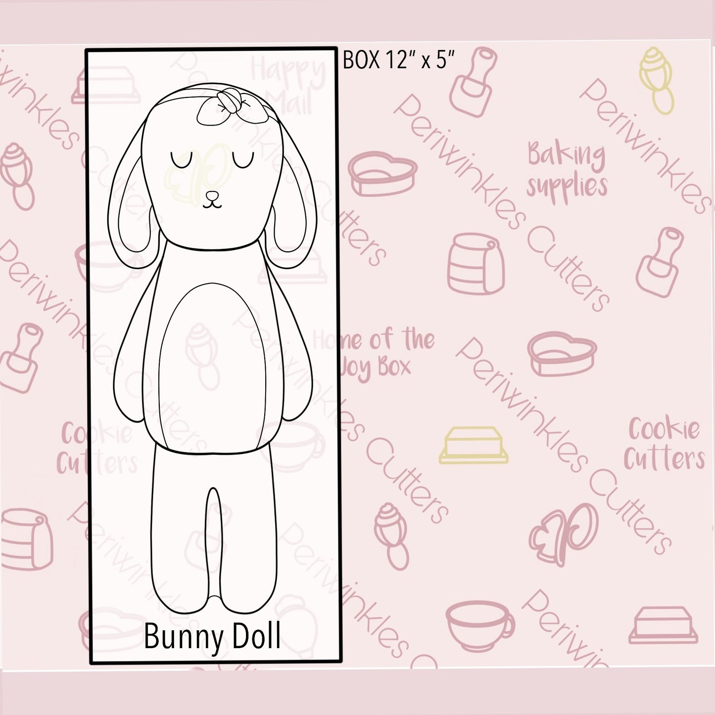 Bunny Doll Set of 3 Cookie Cutters - Periwinkles Cutters