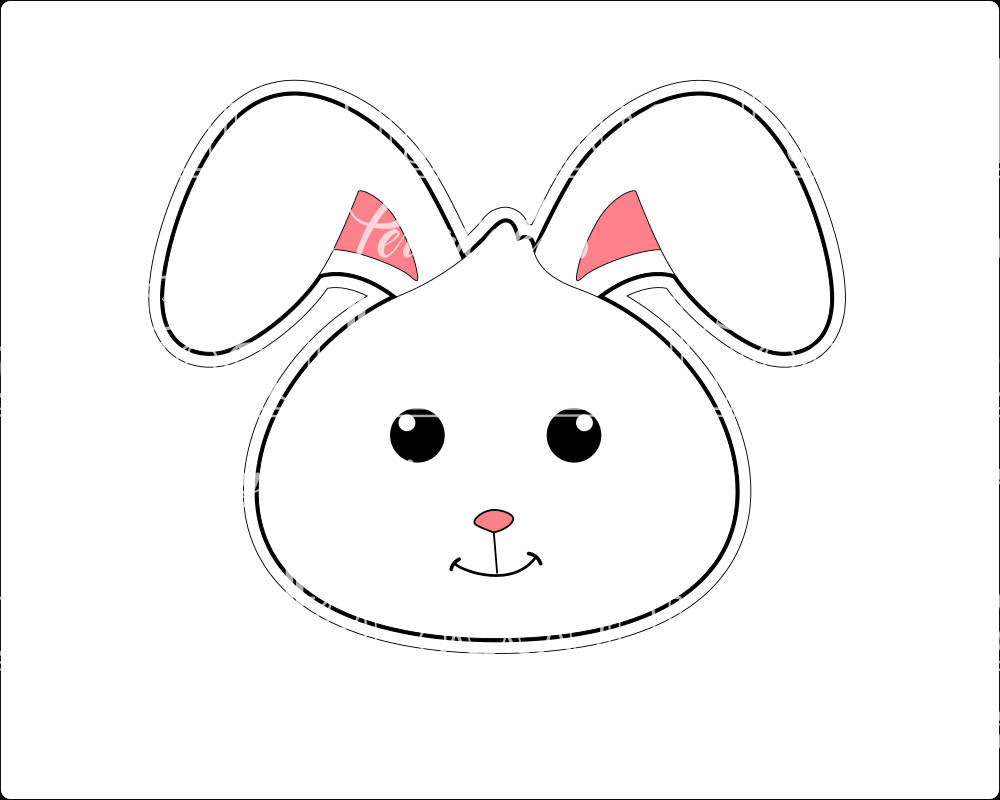 Bunny Face Cookie Cutter - Periwinkles Cutters
