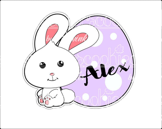 Bunny with Egg Cookie Cutter - Periwinkles Cutters