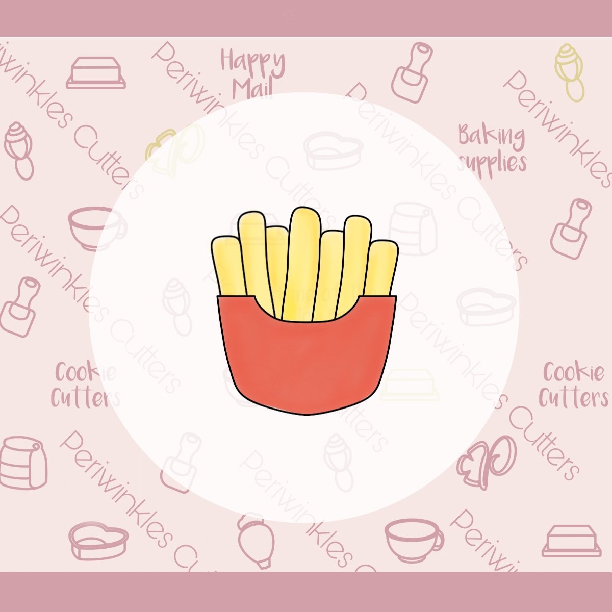 Burgers and Fries Cookie Cutter - Periwinkles Cutters