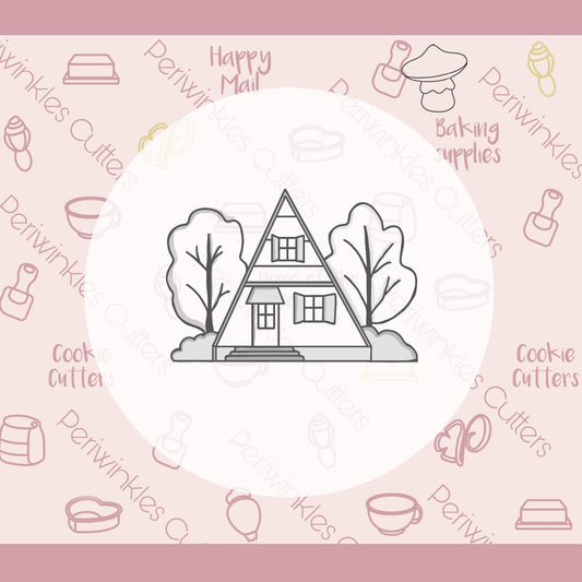 Cabin Scene Cookie Cutter - Periwinkles Cutters