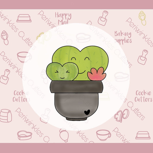 Cactus Love Pot Cookie Cutter - Periwinkles Cutters