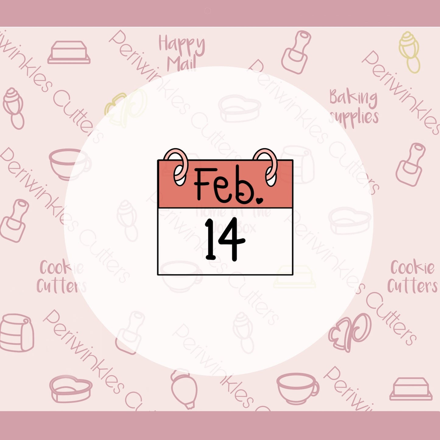 Calendar Cookie Cutter - Periwinkles Cutters