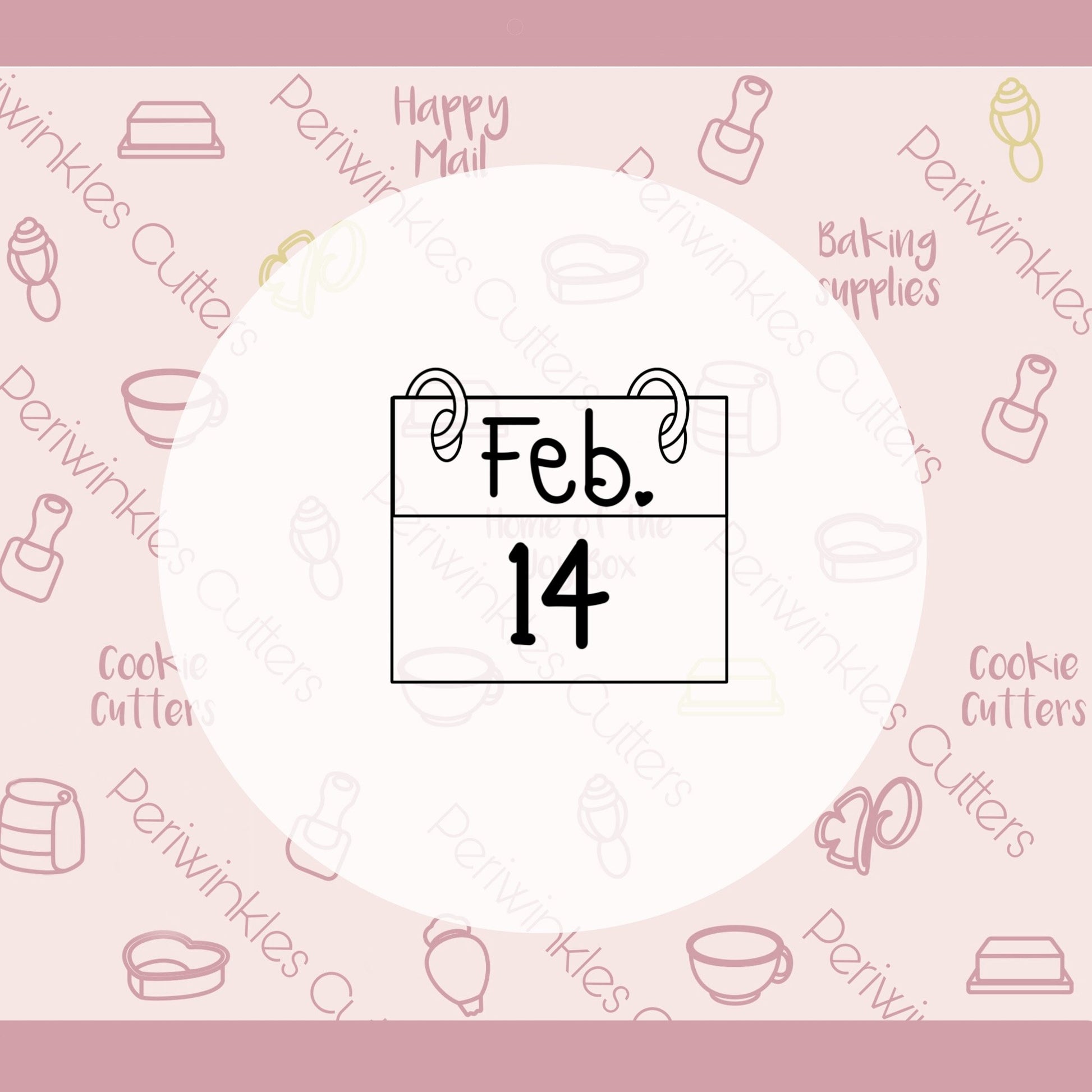 Calendar Cookie Cutter - Periwinkles Cutters