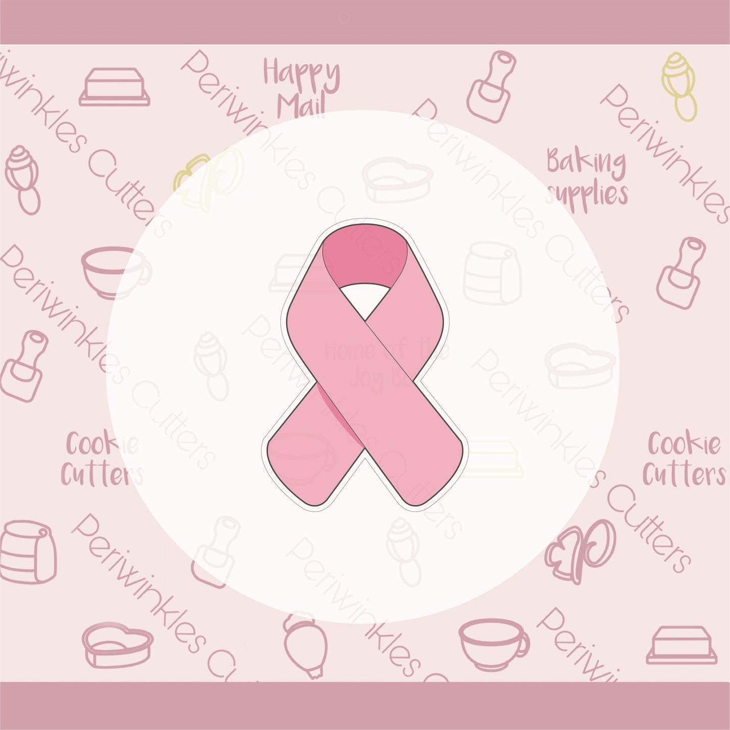 Cancer Ribbon Cookie Cutter - Periwinkles Cutters