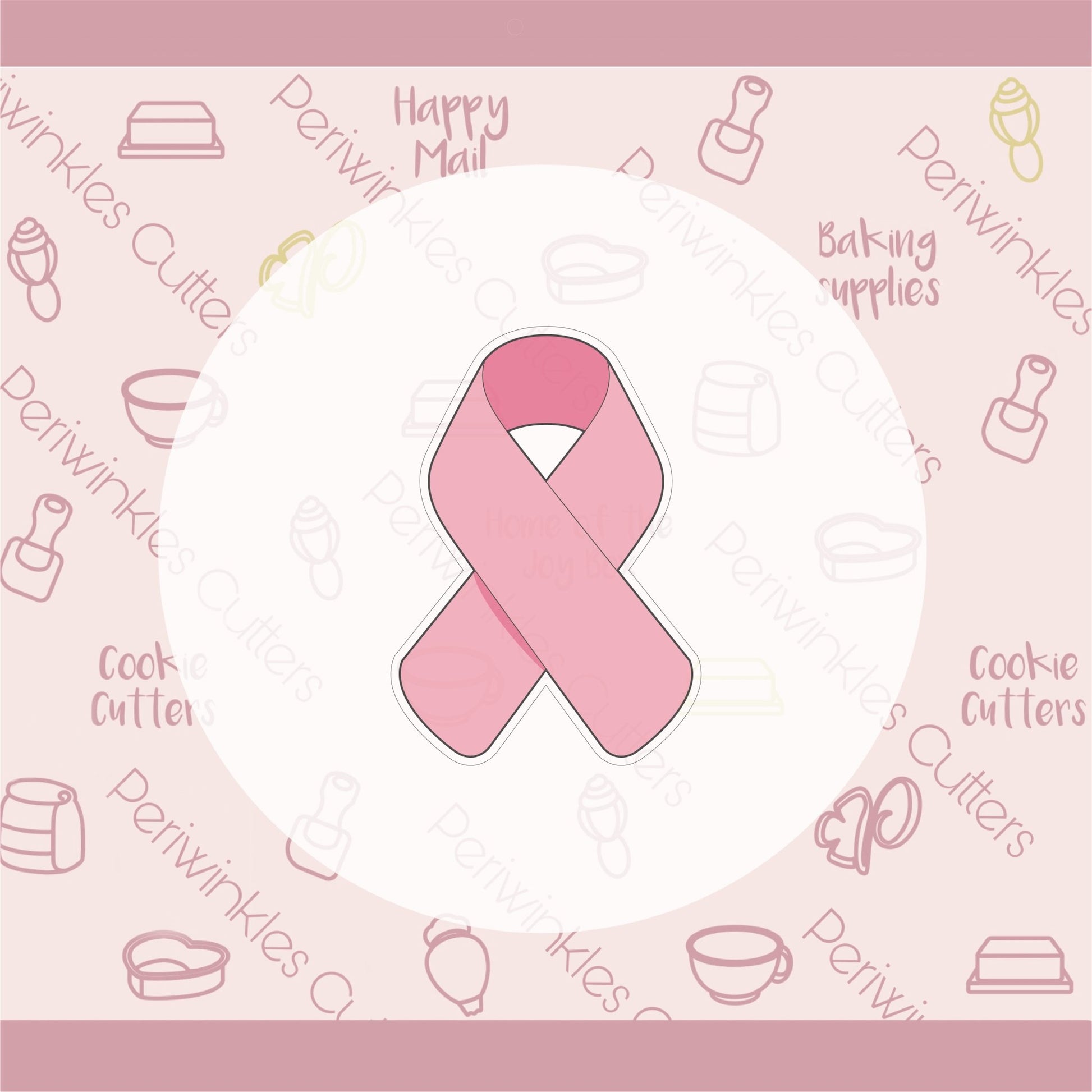 Cancer Ribbon Cookie Cutter - Periwinkles Cutters