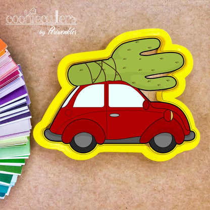 Car with Cactus Cookie Cutter - Periwinkles Cutters