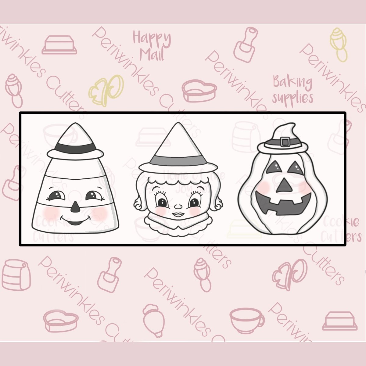 Carnival Halloween Candy Corn Cookie Cutter - Periwinkles Cutters