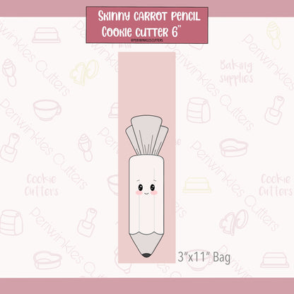 Carrot Pencil Long Cookie Cutter - Periwinkles Cutters