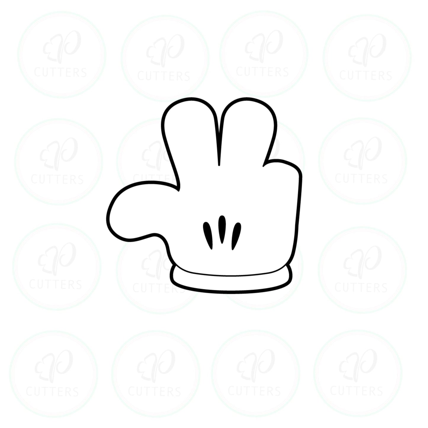 Cartoon Hands Cookie Cutters - Periwinkles Cutters