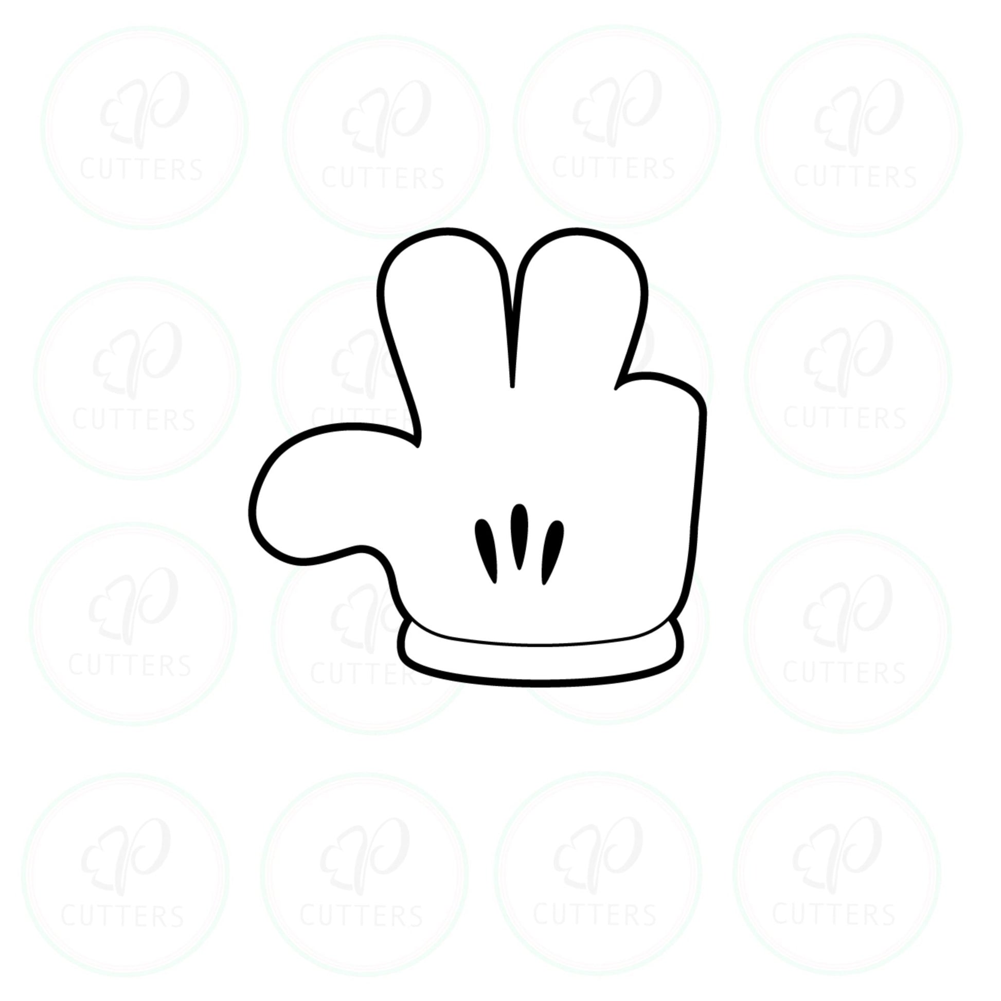 Cartoon Hands Cookie Cutters - Periwinkles Cutters