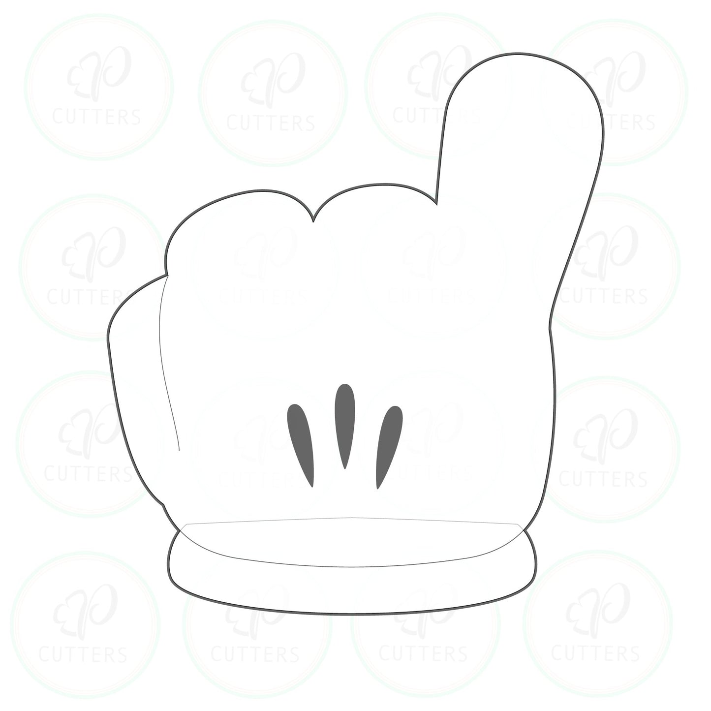 Cartoon Hands Cookie Cutters - Periwinkles Cutters