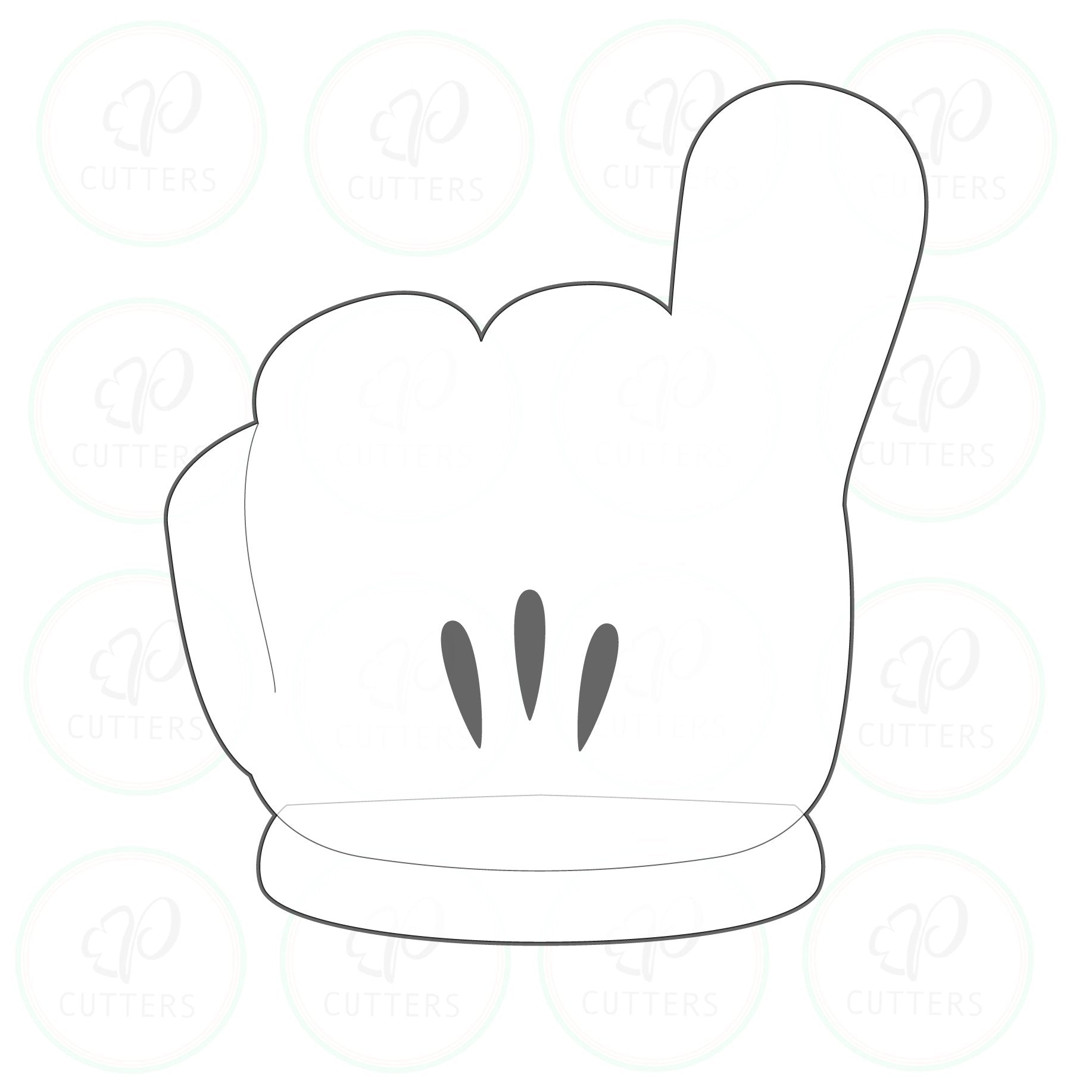 Cartoon Hands Cookie Cutters - Periwinkles Cutters