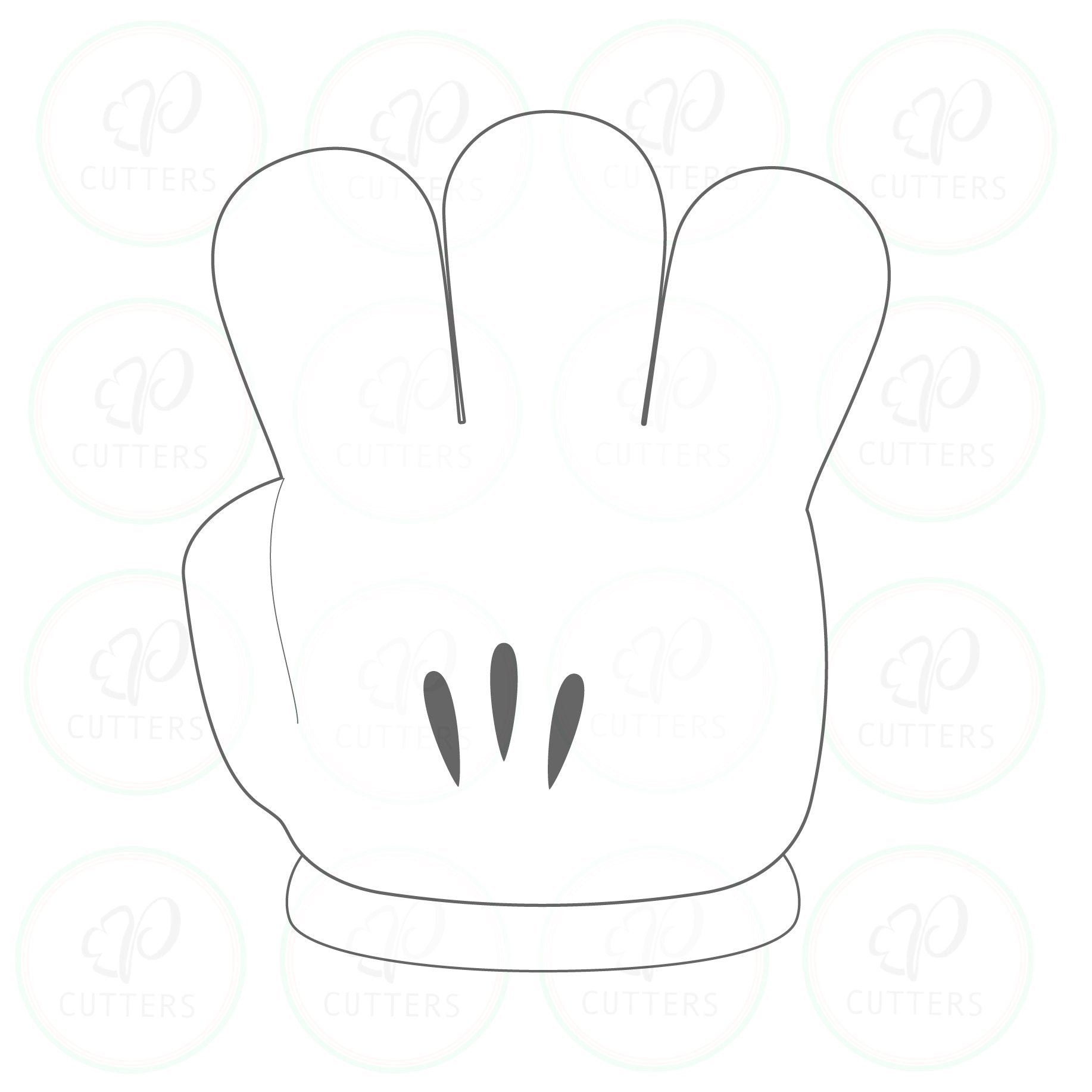 Cartoon Hands Cookie Cutters - Periwinkles Cutters