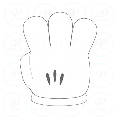 Cartoon Hands Cookie Cutters - Periwinkles Cutters