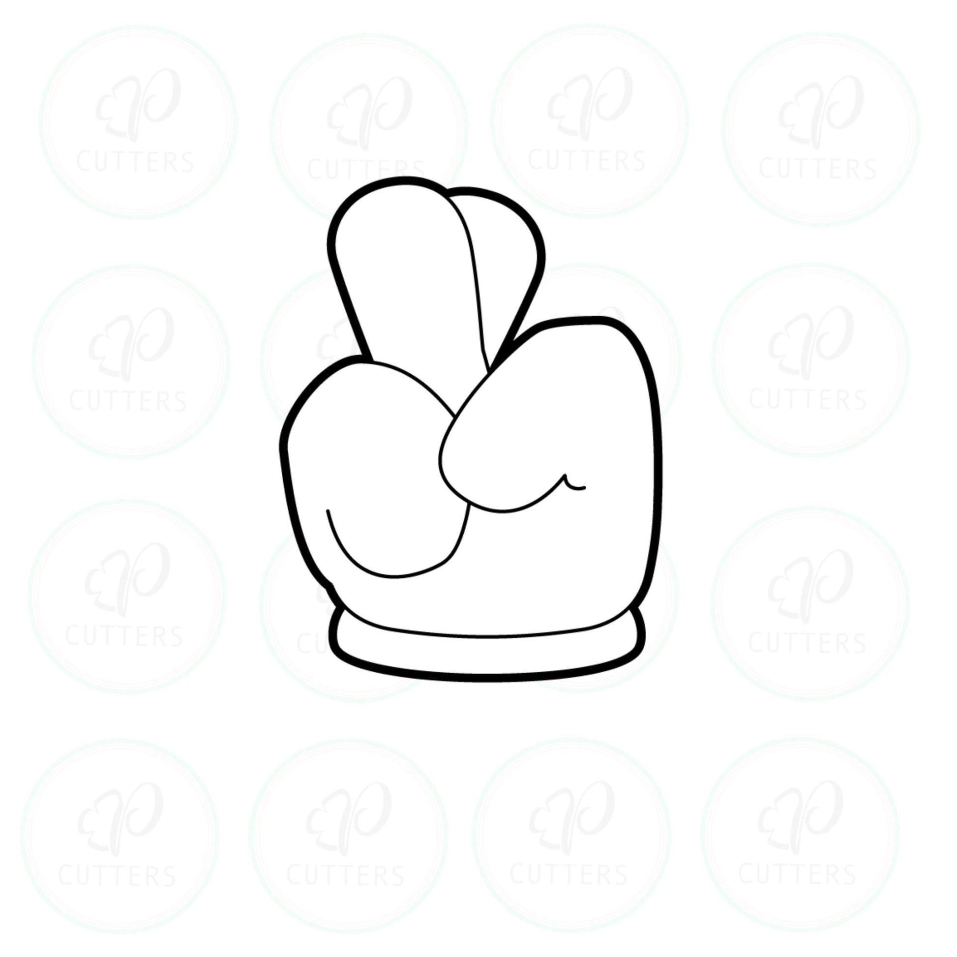 Cartoon Hands Cookie Cutters - Periwinkles Cutters