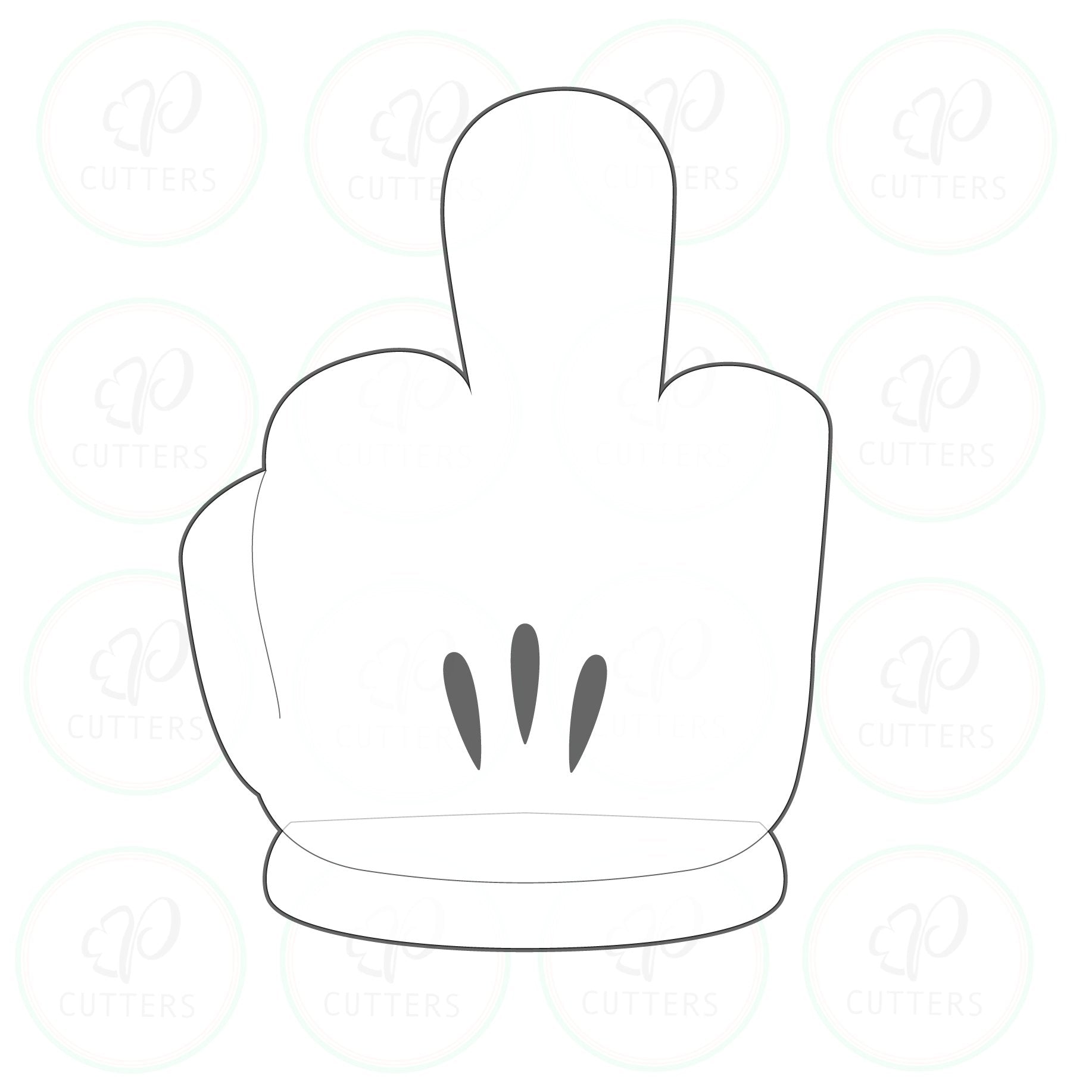 Cartoon Hands Cookie Cutters - Periwinkles Cutters