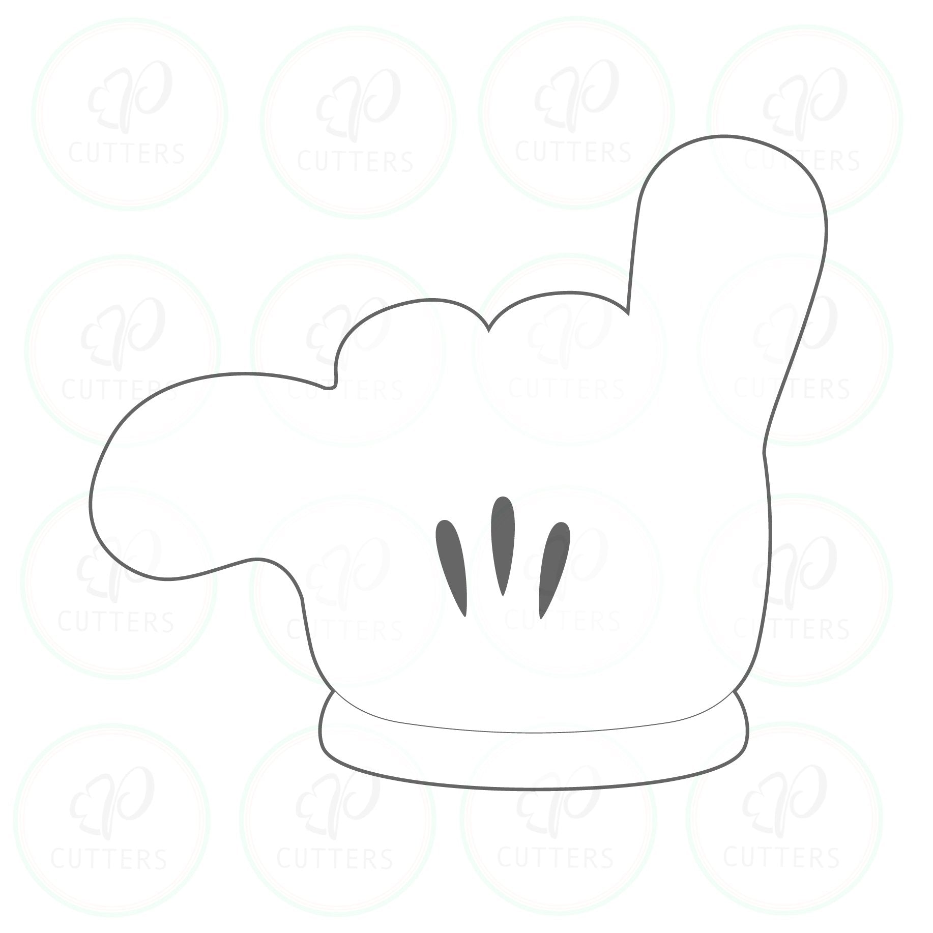 Cartoon Hands Cookie Cutters - Periwinkles Cutters