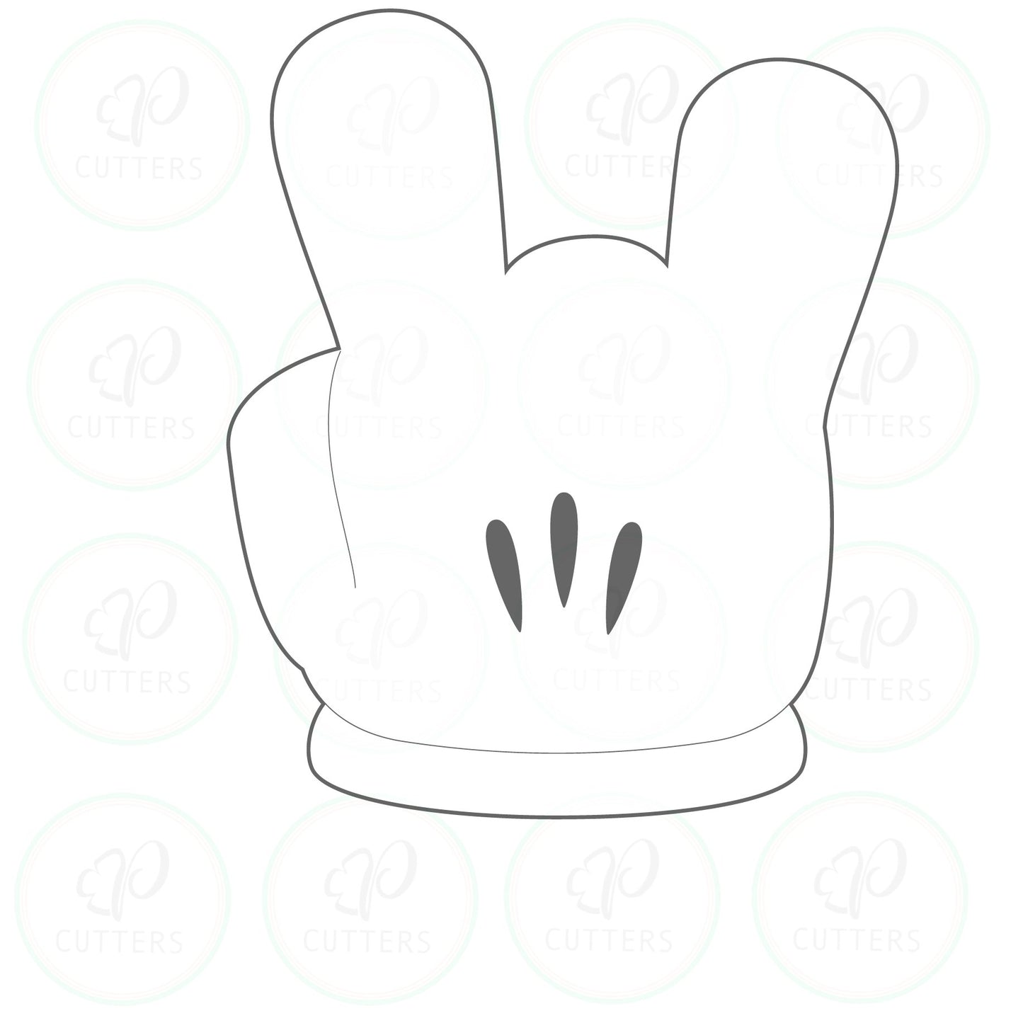 Cartoon Hands Cookie Cutters - Periwinkles Cutters