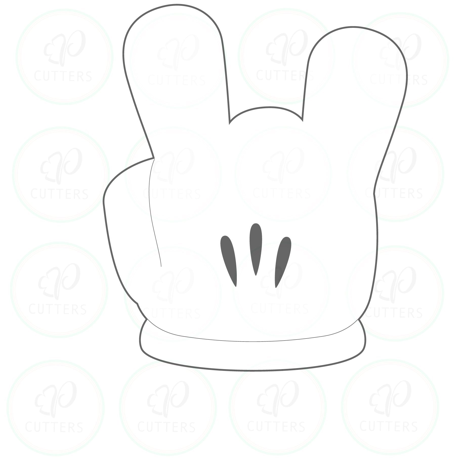 Cartoon Hands Cookie Cutters - Periwinkles Cutters