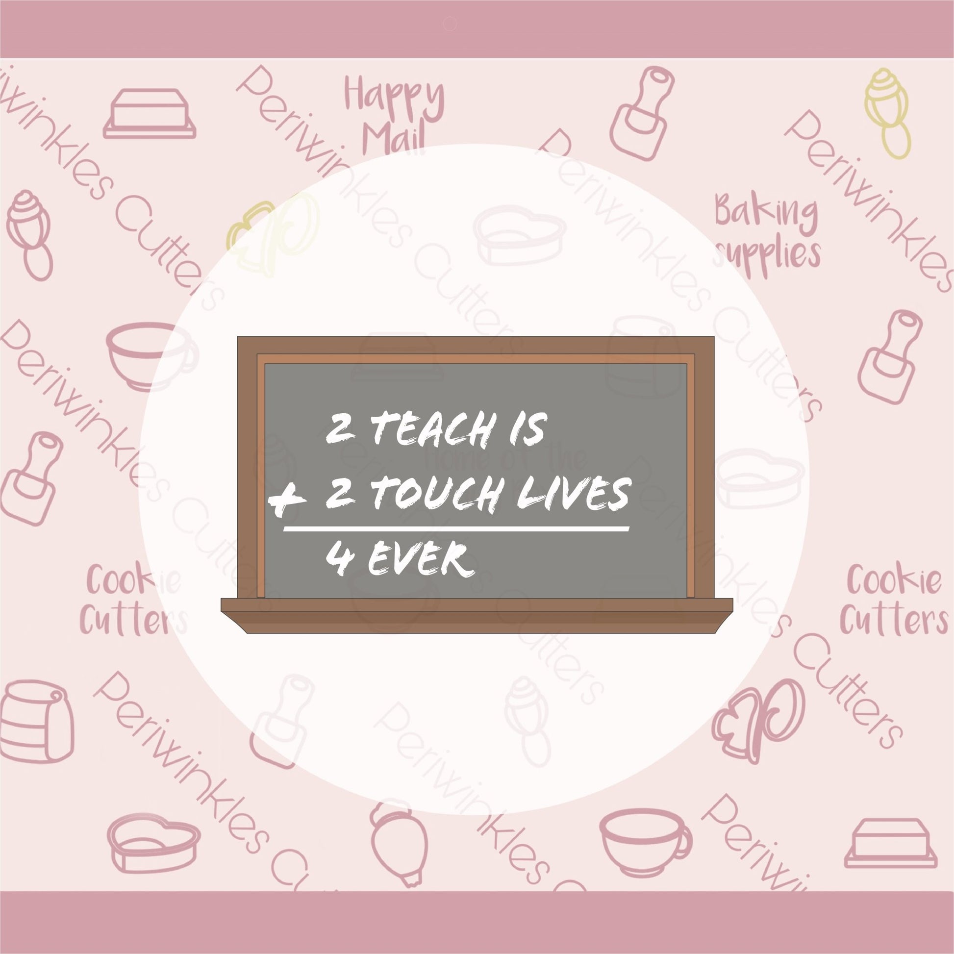 Chalkboard Cookie Cutter - Periwinkles Cutters