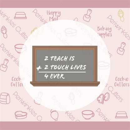 Chalkboard Cookie Cutter - Periwinkles Cutters