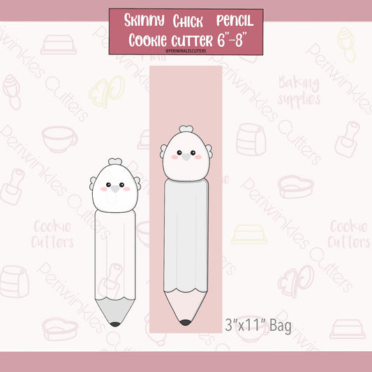 Chick Pencil Long Cookie Cutter - Periwinkles Cutters