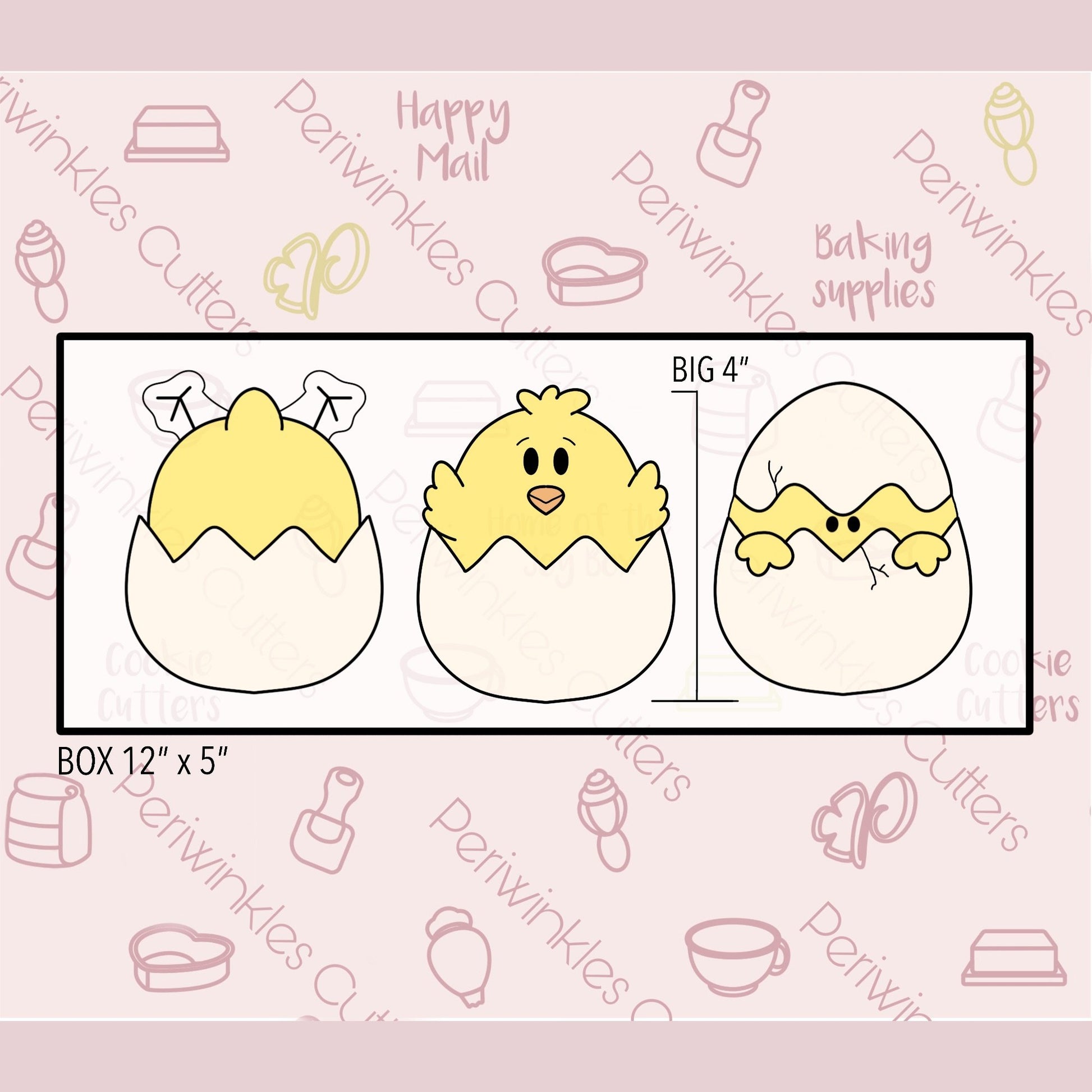 Chick Trio 3 Pieces Set Cookie Cutter - Periwinkles Cutters